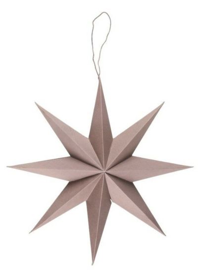 Winteria 8-sakarainen paperitähti 48 cm ruskea