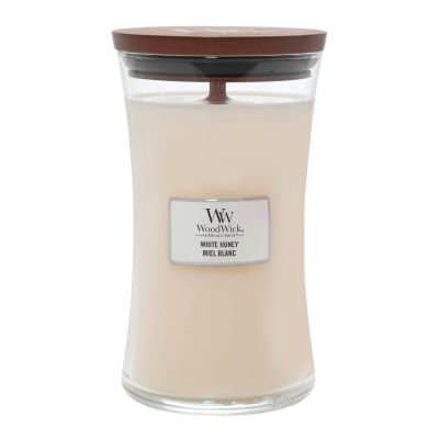 WoodWick - Hourglass Tuoksukynttilä 17,5x10,5 cm White honey
