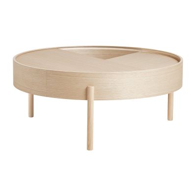 Woud Arc kahvipöytä Ø89 cm Valkopigmentoitu saarni | Alk. 842,00 €