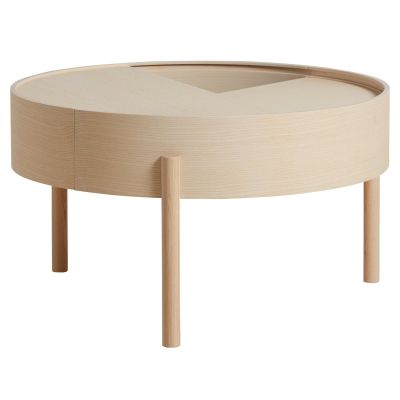 Woud Arc sohvapöytä Ø66 cm Valkopigmentoitu saarni | Alk. 597,00 €