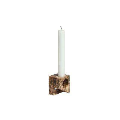 Woud - Jeu de dés 2 Candle Holder Brown Marble | Alk. 34,00 €