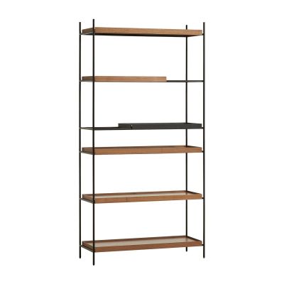 Woud Tray hylly korkea saksanpähkinä, 100x201 cm Malli 6