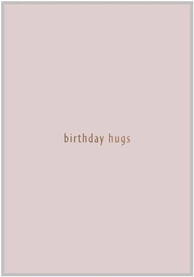 Xeraliving BIRTHDAY HUGS syntymäpäiväkortti, roosa 10,5x14,8 cm | Alk. 2,20 €
