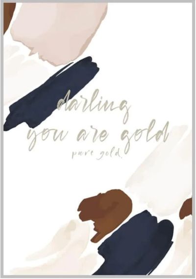 Xeraliving DARLING PURE GOLD postikortti 10,5x14,8 cm | Alk. 2,20 €