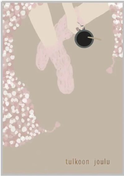 Xeraliving SISÄLLÄ LÄMPIMÄSSÄ joulukortti 10,5x14,8 cm | Alk. 2,20 €