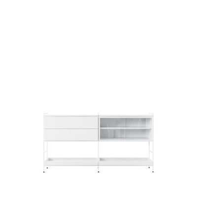 Zweed Molto Medium -sivupöytä Valkoinen, 2 osaa vitriinillä | Alk. 1 286,10 €