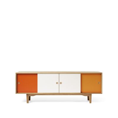 Zweed Moodi 180 -sivupöytä Oranssi/valkoinen, tammirunko | Alk. 2 471,40 €