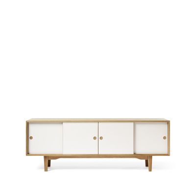 Zweed Moodi 180 -sivupöytä Valkoinen/tammi, tammirunko | Alk. 2 471,40 €